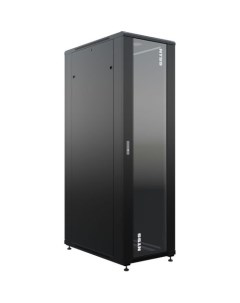 Шкаф серверный R42U80100GS BL напольный стеклянная передняя дверь 42U 800x1987x1000 мм Ntss