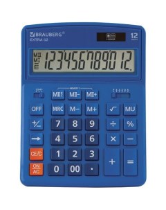 Калькулятор Extra 12 Bu 12 разрядный синий Brauberg