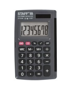 Калькулятор STF 620 8 разрядный черный Staff