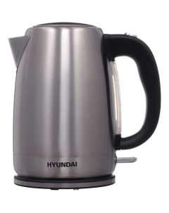 Чайник электрический HYK S2030 2200Вт серебристый матовый и черный Hyundai