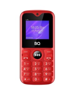 Сотовый телефон Life 1853 красный черный Bq