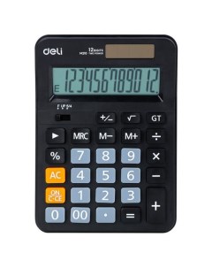 Калькулятор EM210 12 разрядный черный Deli