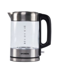 Чайник электрический HYK G6405 2200Вт черный и серебристый Hyundai