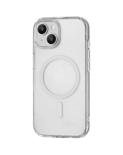 Чехол клип кейс Real Mag Case для Apple iPhone 15 противоударный прозрачный Ubear