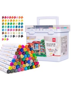 Набор маркеров для скетчинга 70818 60 60 цвет скошенный пишущий наконечник Deli