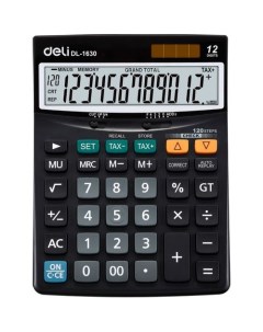 Калькулятор Core E1630 12 разрядный черный Deli