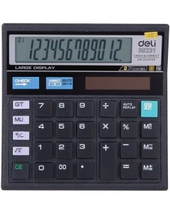 Калькулятор E39231 12 разрядный черный Deli