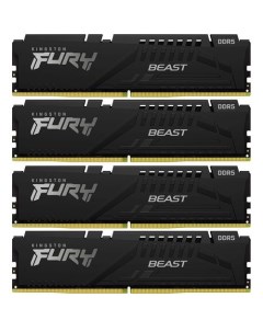 Оперативная память Fury Beast Black KF552C40BBK4 64 DDR5 4x 16ГБ 5200МГц DIMM Ret Kingston