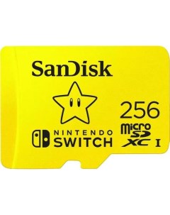 Карта памяти microSDXC UHS I U3 256 ГБ 100 МБ с Class 10 Nintendo Switch 1 шт Sandisk
