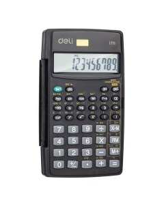 Калькулятор E1711 8 2 разрядный черный Deli
