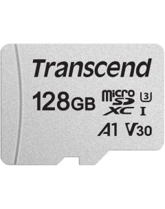 Карта памяти microSDXC UHS I U3 128 ГБ 100 МБ с TS128GUSD300S 1 шт без адаптера Transcend