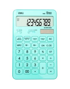 Калькулятор Touch EM01531 12 разрядный голубой Deli