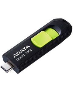 Флешка USB Type C UC300 32ГБ USB3 2 черный и зеленый Adata
