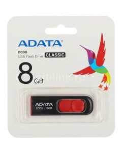 Флешка USB Classic C008 8ГБ USB2 0 красный и черный Adata