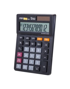 Калькулятор EM01320 12 разрядный черный Deli