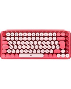 Клавиатура POP Keys USB Bluetooth Радиоканал розовый красный Logitech