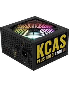 Блок питания KCAS PLUS GOLD 750W RGB 750Вт 120мм черный retail Aerocool