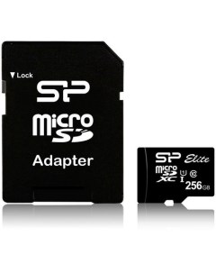 Карта памяти microSDXC UHS I U1 256 ГБ 85 МБ с Class 10 SP256GBSTXBU1V10SP 1 шт переходник SD Silicon power