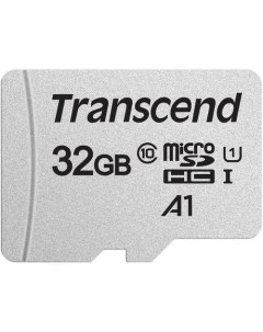 Карта памяти microSDHC UHS I U1 32 ГБ 100 МБ с Class 10 TS32GUSD300S 1 шт без адаптера Transcend