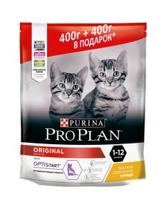 Pro Plan Original Kitten корм для котят от 1 до 12 месяцев Курица 400 г 400 г Purina pro plan