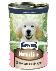 Nature Line консервы для щенков Телятина и сердце 410 г Happy dog