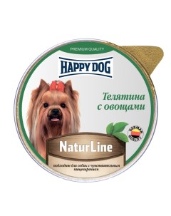 NaturLine консервы для собак паштет Телятина и овощи 125 г Happy dog