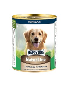 Natur Line консервы для собак Телятина и овощи 970 г Happy dog