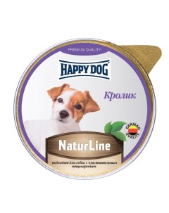 NaturLine консервы для собак паштет Кролик 125 г Happy dog