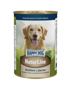Natur Line консервы для собак Ягненок и рис 410 г Happy dog