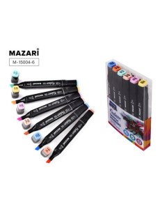 Набор маркеров для скетчинга Fantasia Pastel colors 2 6 шт Mazari