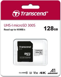 Карта памяти 300S microSDXC 128Gb UHS I Cl10 ад TS128GUSD300S A Transcend