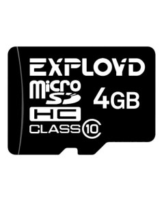 Карта памяти Micro SDHC MicroSDHC 4GB Class10 EX0016GCSDHC10 W A AD Exployd