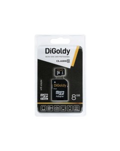 Карта памяти DIGOLDY 8GB microSDHC Class10 адаптер SD Nobrand