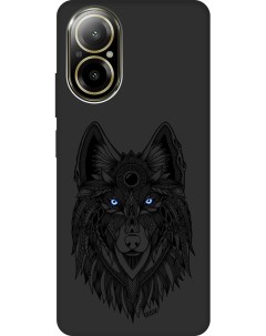 Силиконовый чехол на Realme C67 с рисунком Grand Wolf Soft Touch черный Gosso cases