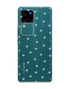 Чехол на Vivo V30 Pro S18 Pro Голубые сердечки паттерн Homey