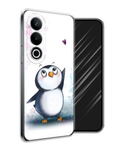 Чехол на OnePlus Nord CE4 Пингвин и сердечко Awog