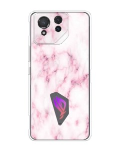 Чехол на Asus ROG Phone 8 Мрамор с розовым Homey