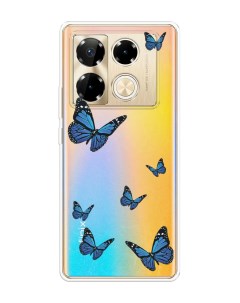 Чехол на Infinix Note 40 Pro Blue butterflies Homey