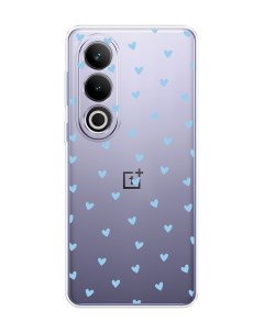 Чехол на OnePlus Ace 3V Голубые сердечки паттерн Homey