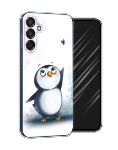 Чехол на Samsung Galaxy M15 5G Пингвин и сердечко Awog