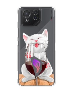Чехол на Asus ROG Phone 8 Кот с бокалом Homey