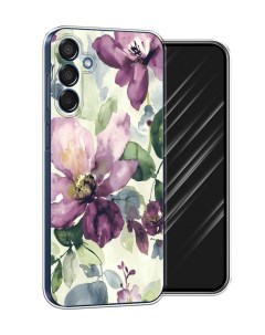 Чехол на Samsung Galaxy M15 5G Сиреневые цветы акварель Awog