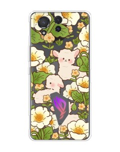 Чехол на Asus ROG Phone 8 Овечки в цветах Homey
