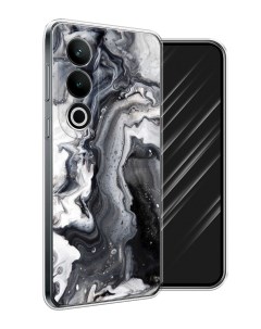 Чехол на OnePlus Nord CE4 Бело черные сложные полосы Awog