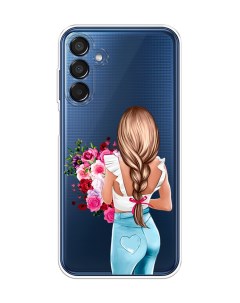 Чехол на Samsung Galaxy M15 5G Девушка с цветами Case place