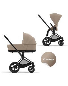 Коляска Priam IV 2 в 1 шасси IV MattBlack Cozy Beige Cybex