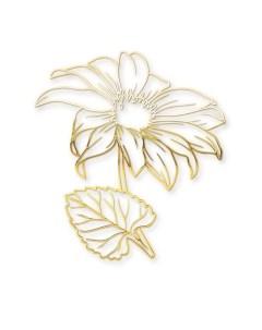 Наклейка для декора цветок маленький 1 Silver&golden sticker