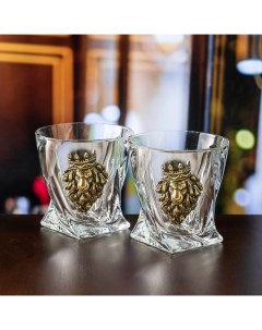 Набор 2 бокала для виски Лев с короной 130006151 Город подарков
