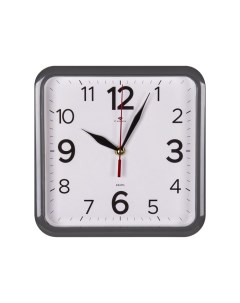 Часы квадратные 22х22 см корпус серый Классика Рубин