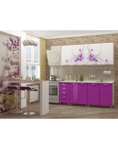 Кухонный гарнитур Вдохновение 1 8 белый фиолетовый Nobrand